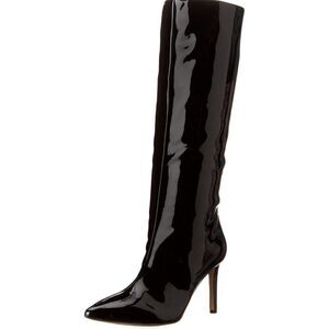 Guess Women's Dayton Knee High Boot, Black Patent 001, 8.5